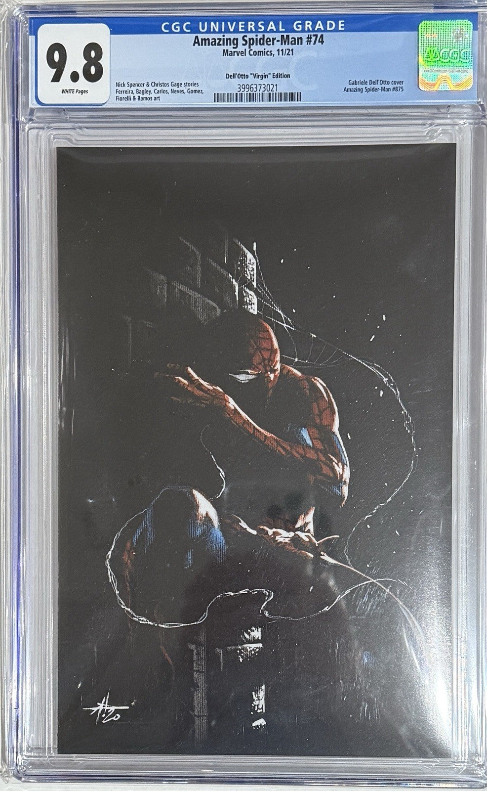 Amazing Spider-Man #74 (LGY #875) | CGC 9.8 | Dell'Otto "Virgin" | Marvel 2021