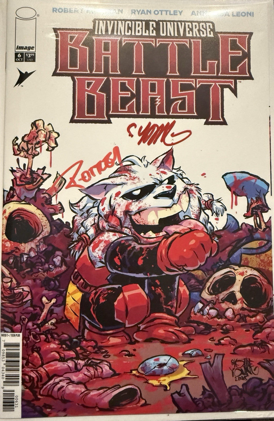 Battle Beast #6 | 2 x's Signed by Ryan Ottley + Skottie Young w/ COA | LTD 1000