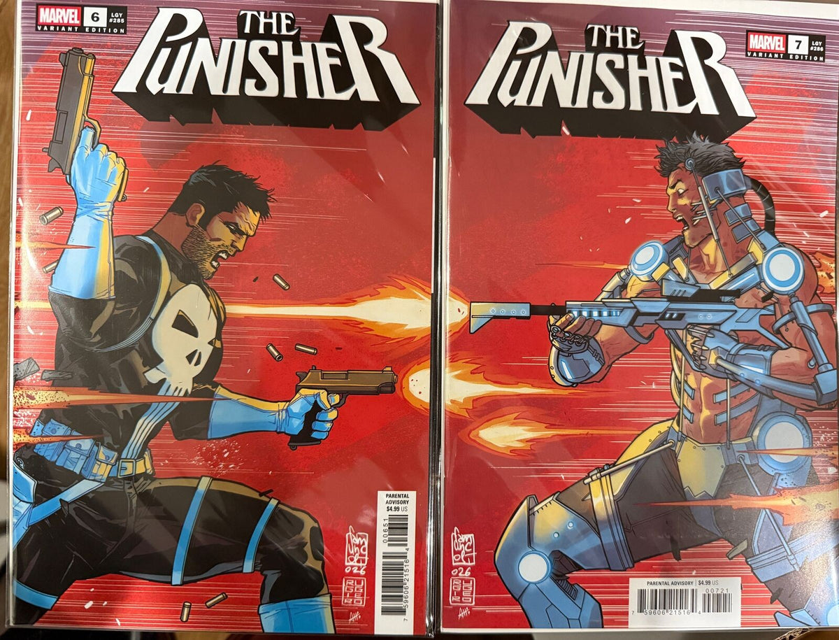 PUNISHER #6 + #7 GIUSEPPE CAMUNCOLI 2-PART CONNECTING VARIANT