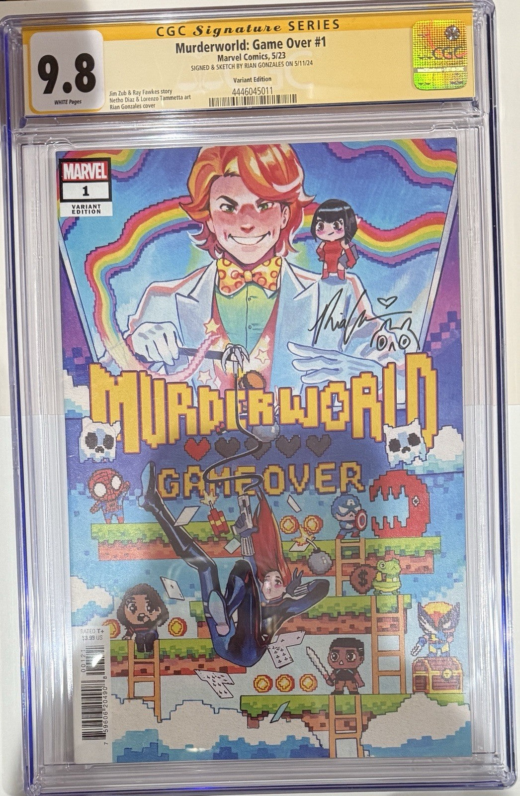 Murderworld: Game Over #1 | Signed & Sketch By Rian Gonzales | Marvel | 2023
