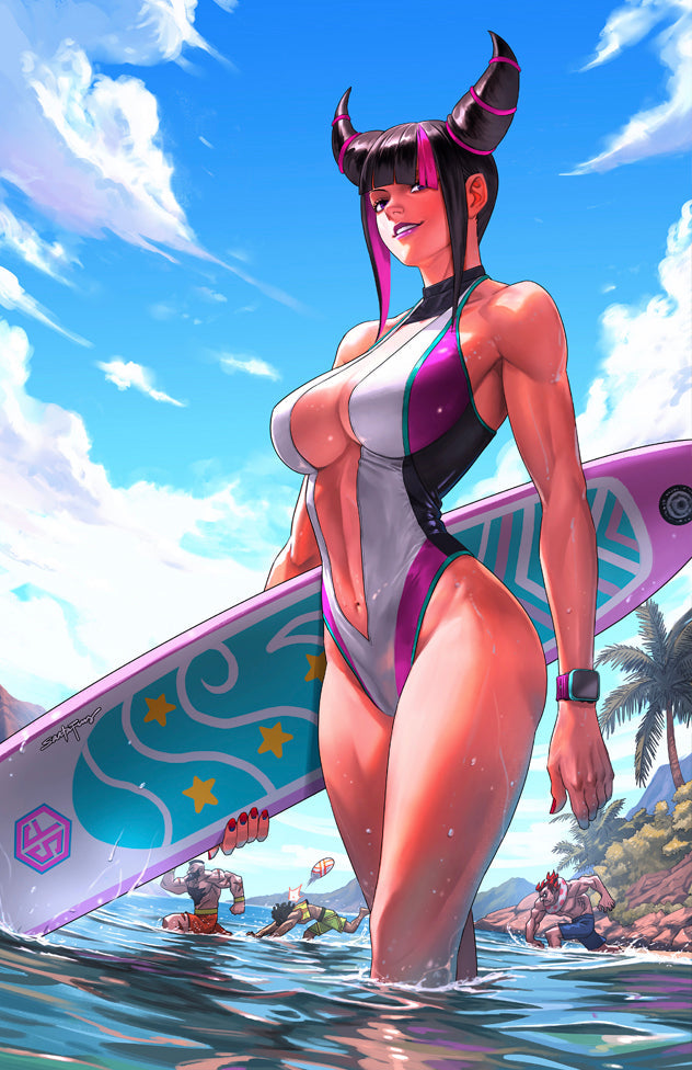 2026 STREET FIGHTER SWIMSUIT EDITION #1 - SANTA FUNG VIRGIN VARIANT KNIGHT OF COMICS NYCC 2026 EXCLUSIVE