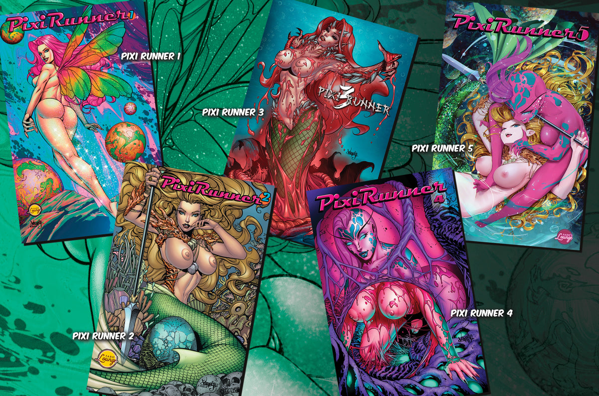 Pixi Runner #5 – Digital Download | Alpha Centurion LXC vs. Mermaid Princess Cassia'Pea Mature Full-Color Sci-Fi Comic