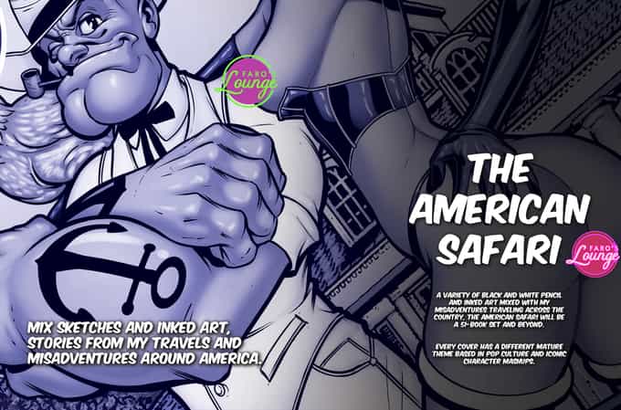 American Safari Sketchbook: South Carolina – Summer Nintendo Trophy Demon Mature B&W Pinup Art & Erotic Stories
