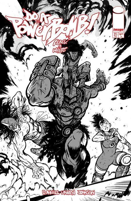 DO A POWERBOMB BLACK AND WHITE #2 (OF 3) CVR C DANIEL WARREN JOHNSON ACTION VAR