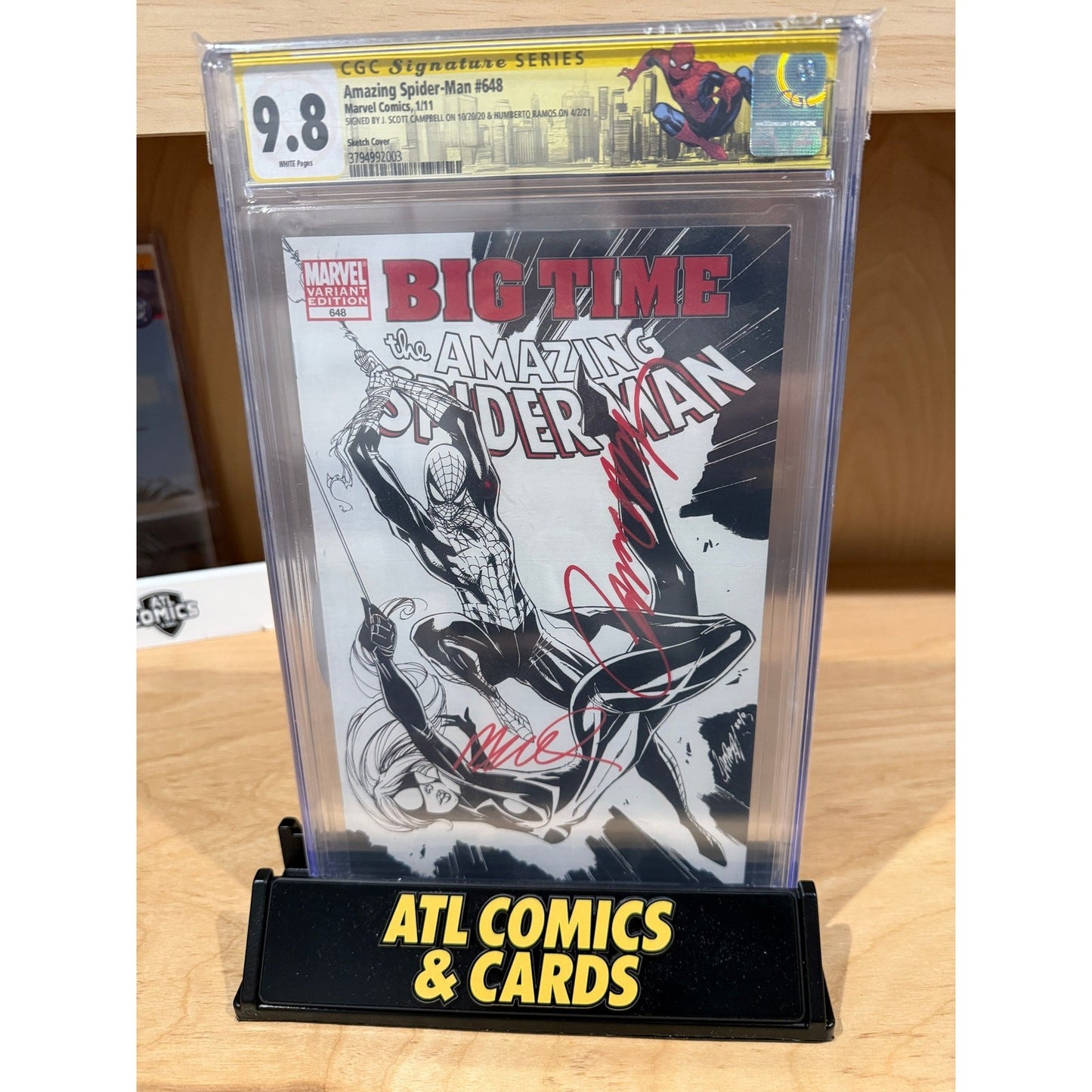 Slab | Amazing Spider-Man #648 | CGC 9.8 | 2 x's Signed by Campbell & Ramos