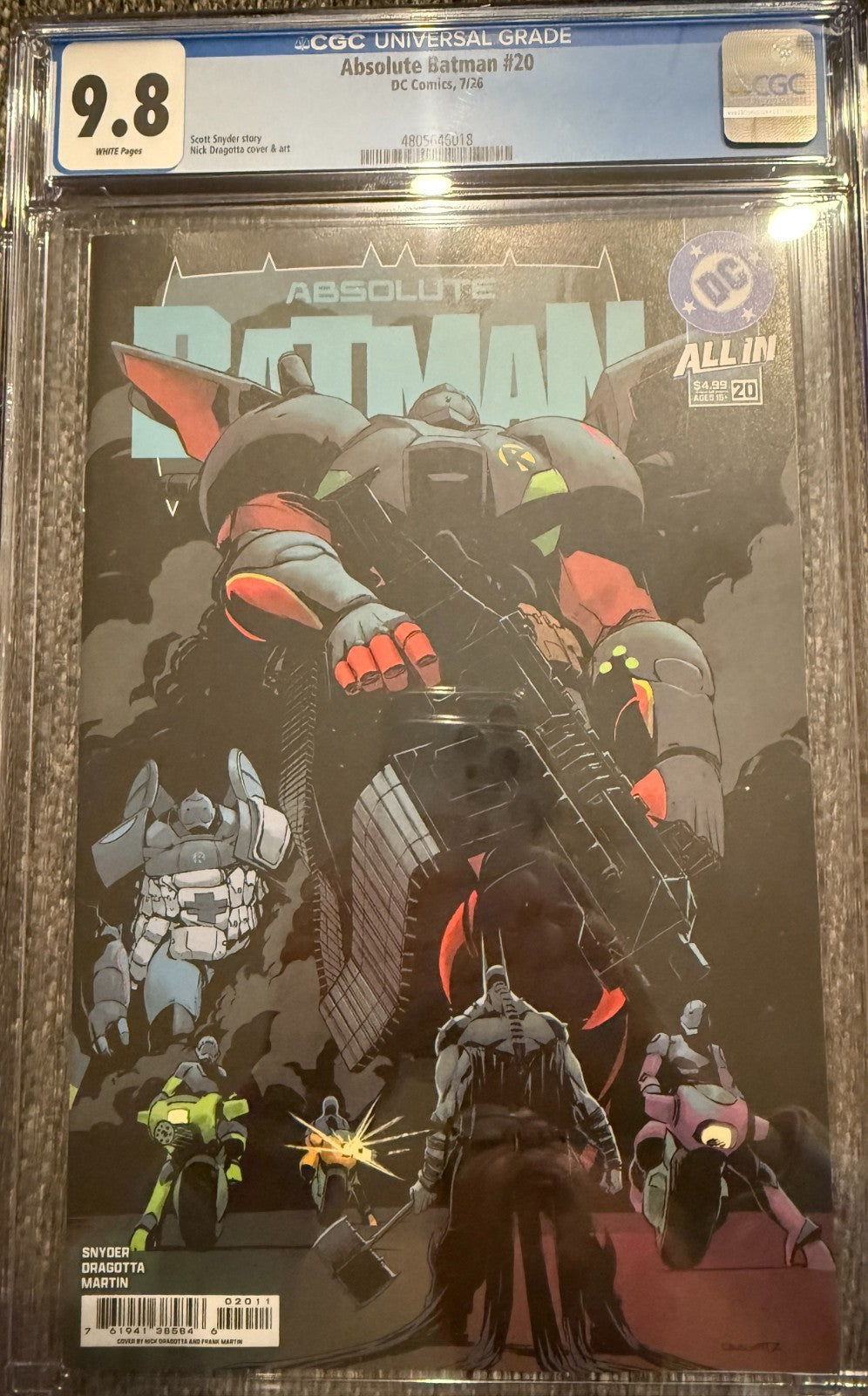 Absolute Batman #20 | CGC 9.8 | 1st Print - Cover A | Nick Dragotta