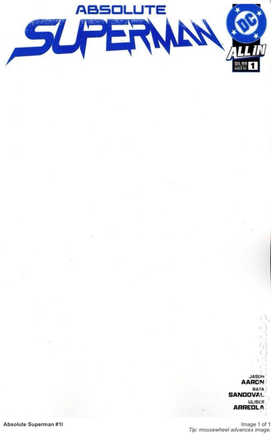 Absolute Superman #1 | Blank Sketch Variant