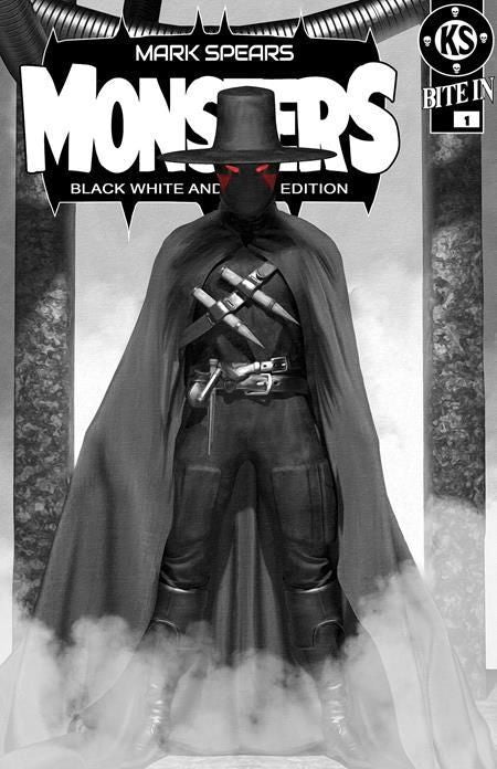 MARK SPEARS MONSTERS #1 7TH PTG BLACK WHITE & DEAD ABSOLUTE BATMAN HOMAGE