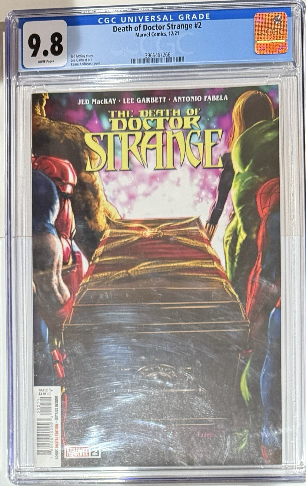 Death of Dr. Strange #2 | CGC 9.8 | Kaare Andrews Cover | Marvel Comics | 2021