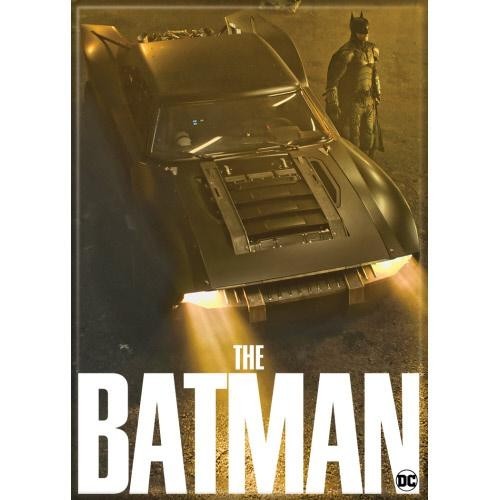 The Batman With Batmobile | 2.5 Inch x 3.5 Inch Magnet for Fridge & Lockers
