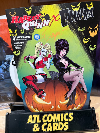 Harley Quinn X Elvira #1 | Signed by Deegan Puchkors W/ COA | Trade | LTD 750