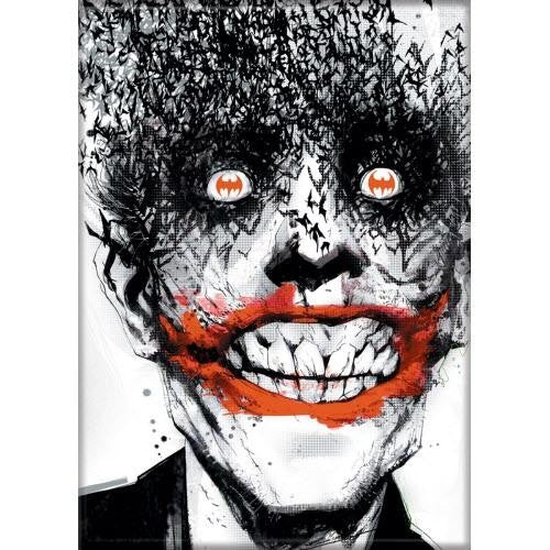 Joker Face Bats  2.5 Inch x 3.5 Inch Magnet for Fridge & Lockers