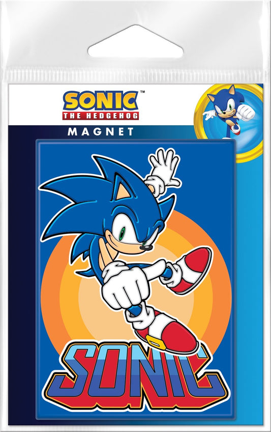 Sonic the Hedgehog On Blue Carded Magnet | 2.5 Inch x 3.5 Inch