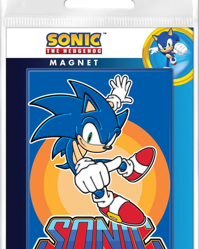 Sonic the Hedgehog On Blue Carded Magnet | 2.5 Inch x 3.5 Inch