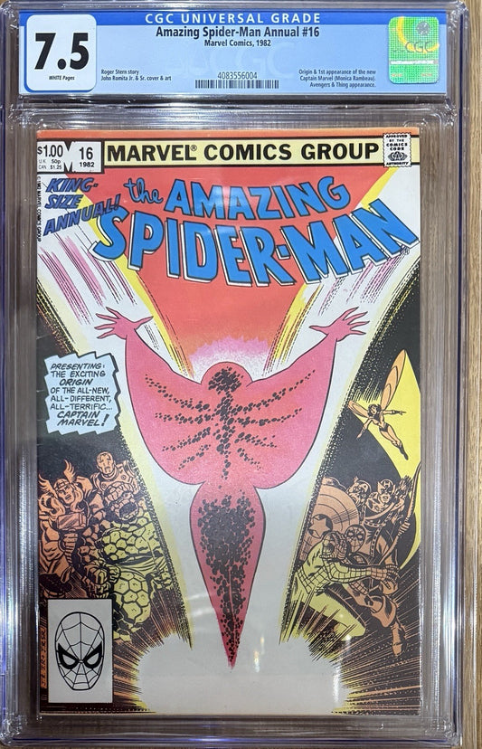 Amazing Spider-Man Annual #16 | CGC 7.5 | Origin & 1st App Captain Marvel