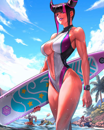 2026 STREET FIGHTER SWIMSUIT EDITION #1 - SANTA FUNG VIRGIN VARIANT KNIGHT OF COMICS NYCC 2026 EXCLUSIVE