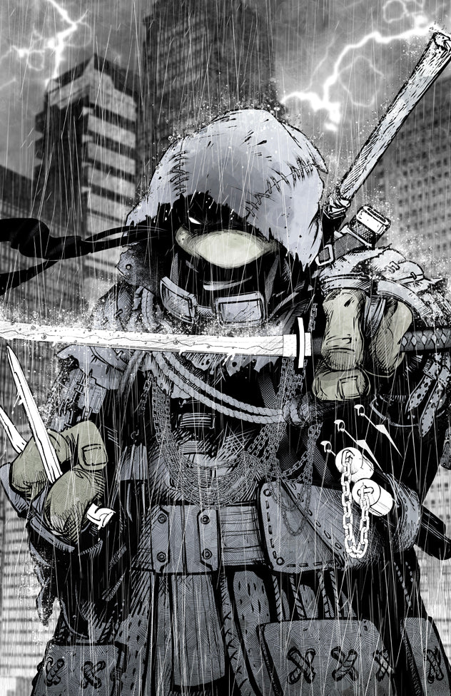 TMNT THE LAST RONIN TRAINING DAY #1 - STAN YAK COVER B VIRGIN B&W VARIANT KNIGHT OF COMICS NYCC 2026 EXCLUSIVE LTD 600