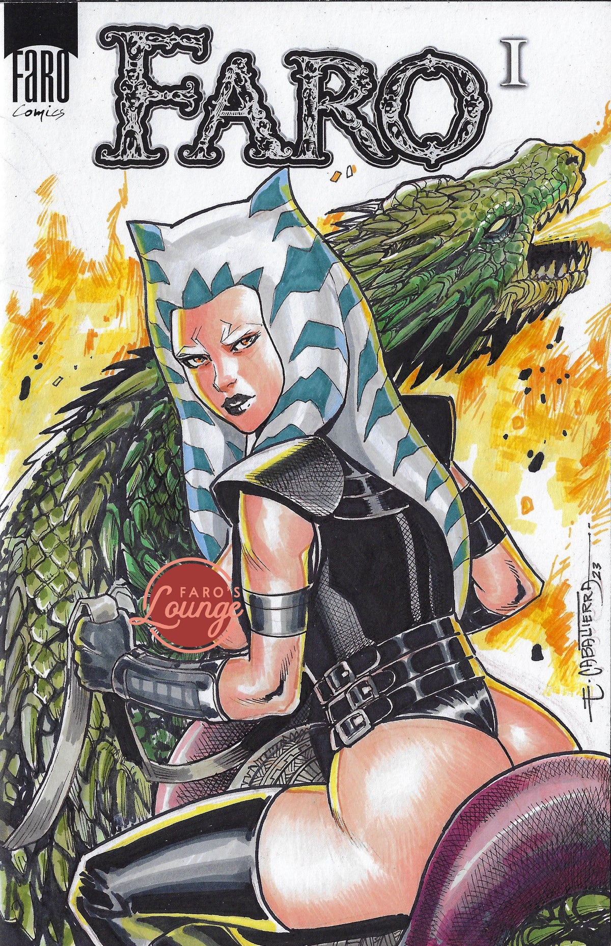 House Omega – Digital Download | Big Barda & The Predator Apokolips Fire & Blood Mature Full-Color Pinup Art