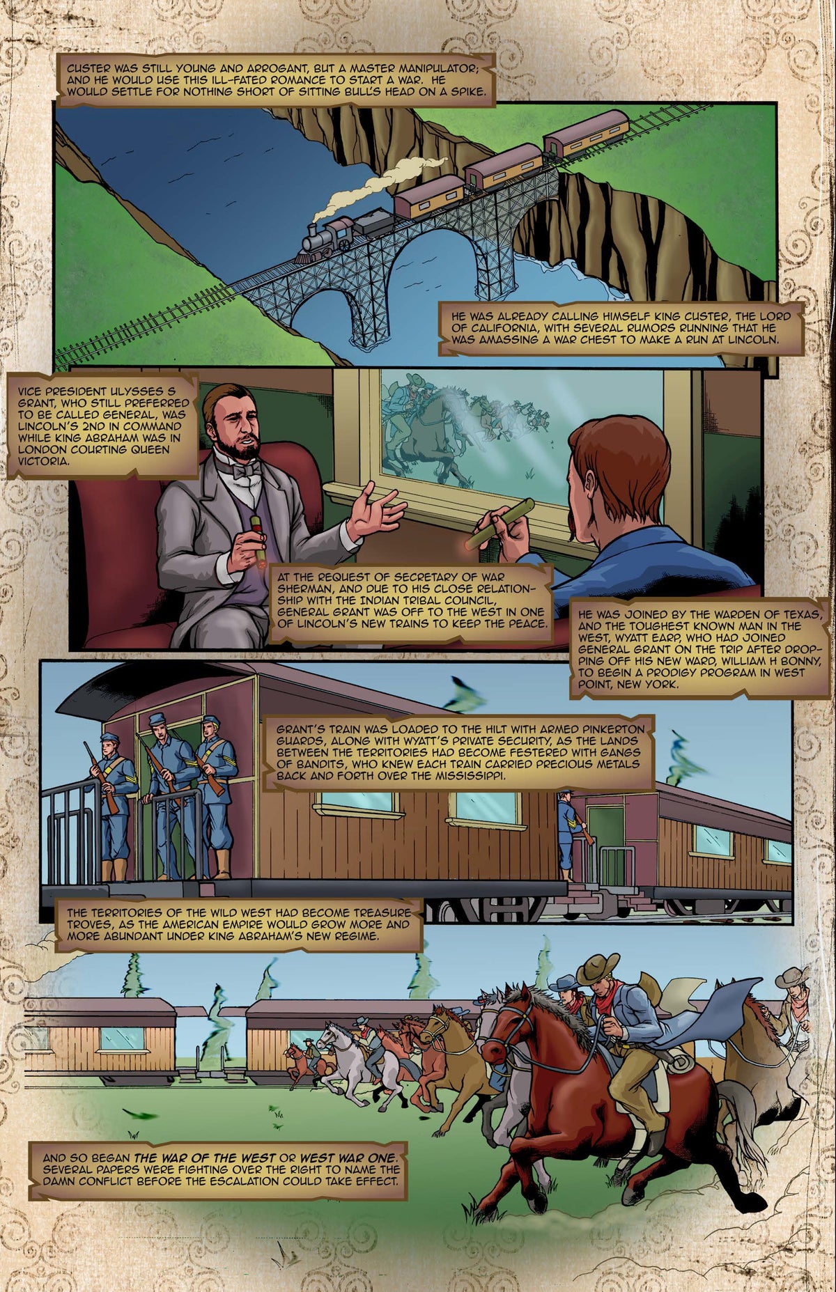 Faro: Book 5 – Digital Download | Ghost Raider & Abraham Lincoln Wild West Civil War Mature Alt-History Graphic Novel