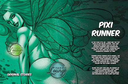 Pixi Runner #3 – Digital Download | Tamberain the Mermaid & IO Volcano Moon Mature Full-Color Sci-Fi Comic