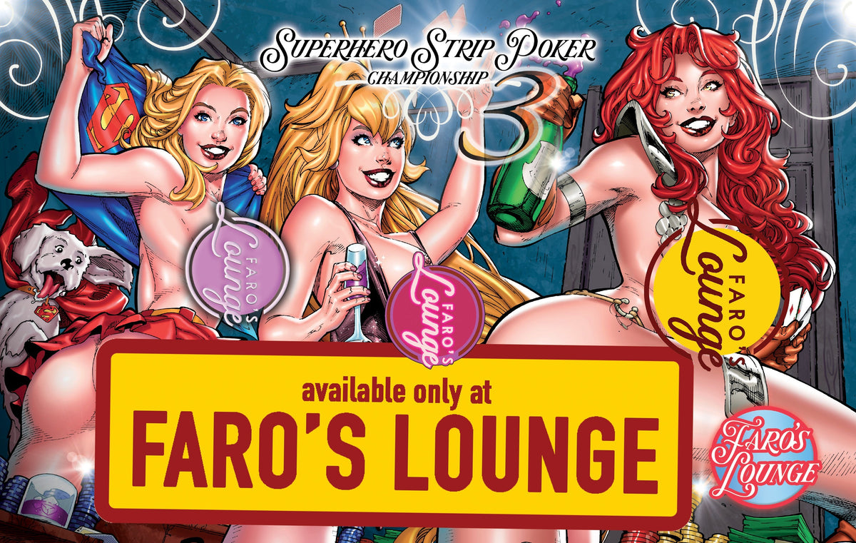 Superhero Strip Poker Championship #3 – Digital Download | Supergirl, Princess Daphne & Red Sonja Mature Full-Color Pinup Art