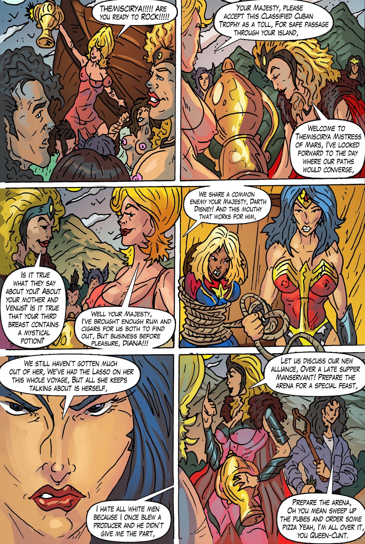 Zeldara: The Mistress of Mars #5 – Digital Download | Sparkles the Crispy Dream Wizard & Lynda Carter Wonder Woman Mature Full-Color Comic
