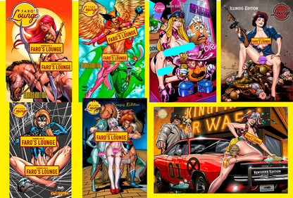 American Safari Sketchbook: Arkansas – Cavewoman & Carbonite Frozen Captain Caveman Mature B&W Pinup Art & Erotic Stories